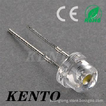 4.8mm Round Strawhat Yellow Water Clear Long Feet Lens Led Diode